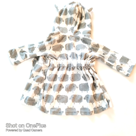 🎁 Baby 2PC SET bathrobe 0-9M  and pants sheep Lamb print  stretchy pants 12M - Picture 3 of 6